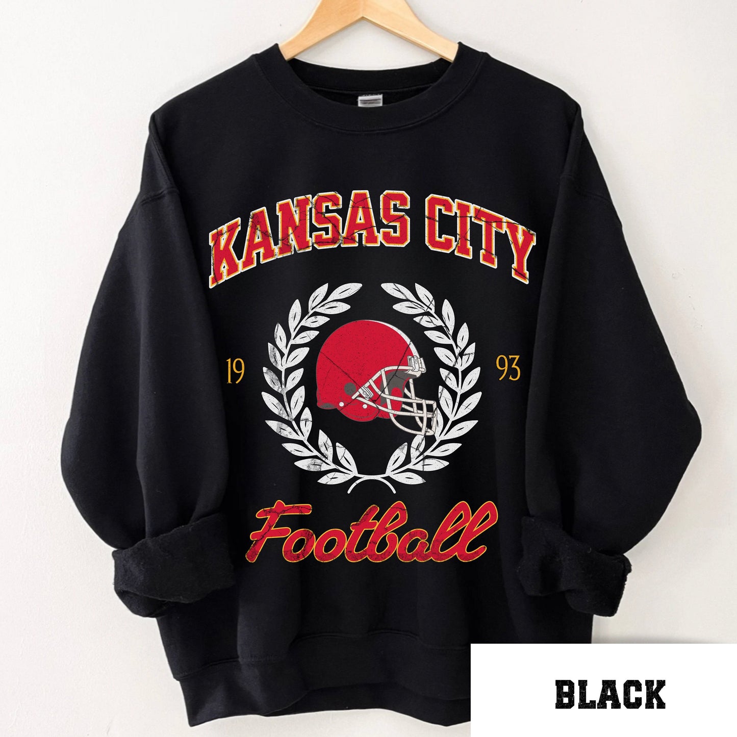 Kansas City Football Sweatshirt, Vintage Chief Crewneck Shirt 1751012744