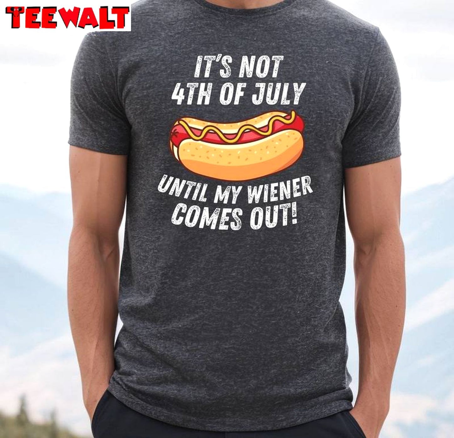 Independence Day Tank Top, Vintage It's Not 4th Of July Until My Wiener Comes Out Shirt Sweatshirt