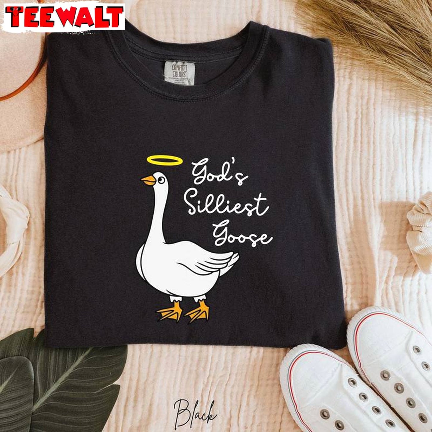 Comfort God's Silliest Goose T-shirt, Christian Inspired Crewneck