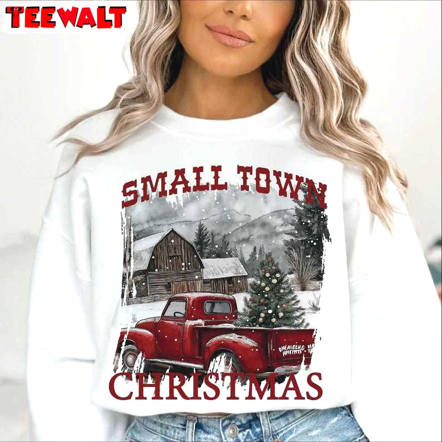 Vintage Small Town Christmas Sweatshirt, For Family, Tee, Merch