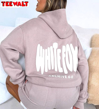 Cute Archive Whitefox Hoodie, Bubbly Puffy Long Sleeve Crewneck