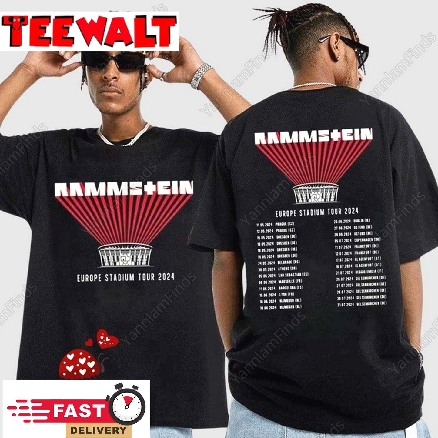 Ramms Europe Stadium Tour 2024 T-Shirt