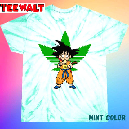 Goku Funny Canabis Unisex Tie Dye T-Shirt