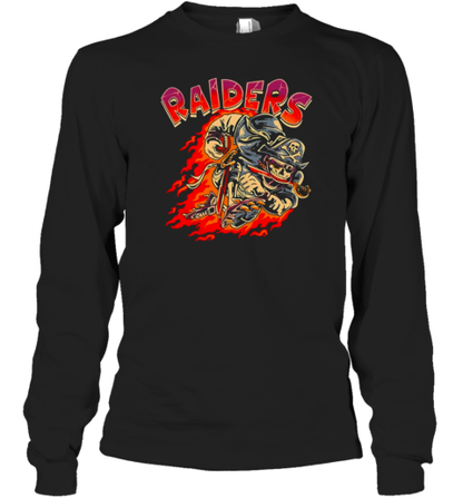 Las Vegas Raiders Skeleton Flame T-Shirt