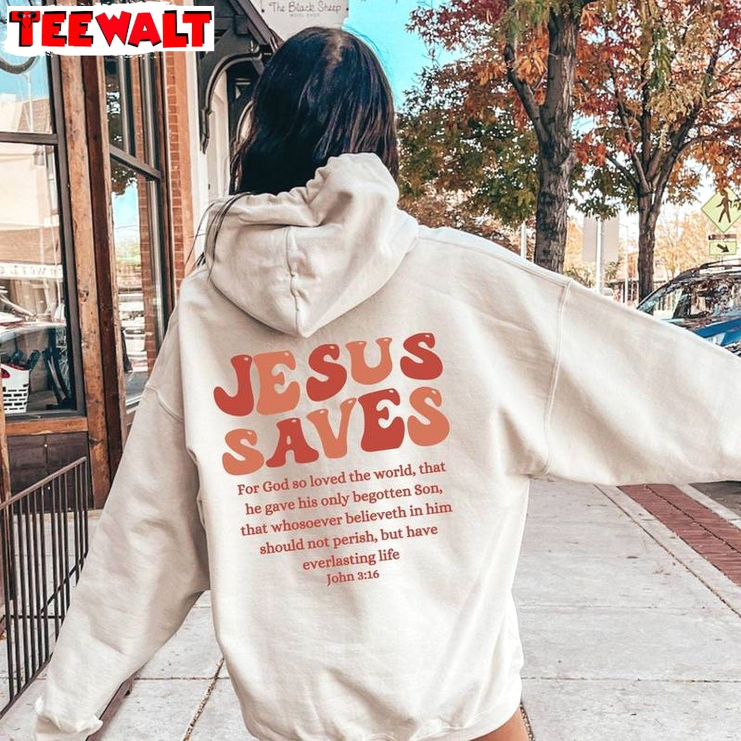 Jesus Saves Comfort Shirt, Cool Design Religious Unisex Hoodie Short Sleeve