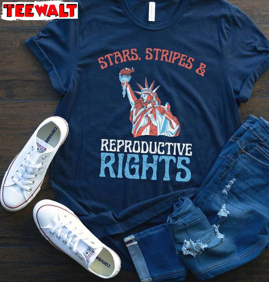 4th Of July Statue Of Liberty T Shirt, Stars Stripes And Reproductive Rights Shirt Tank Top