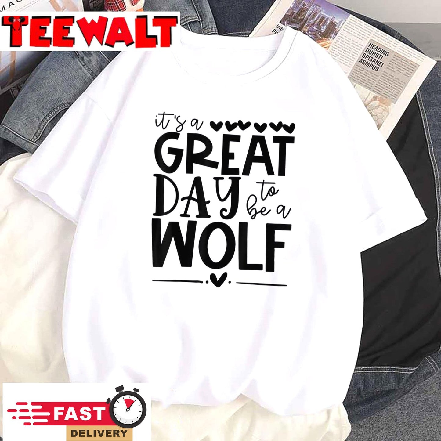 Wolf Wolves School Sports Fan Team Spirit Great Day T-Shirt