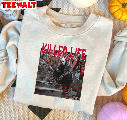 Neutral Thug Life Horror Movie Shirt, Funny Horror Gift Unisex Hoodie Crewneck