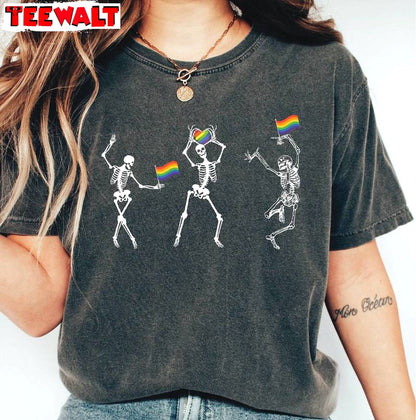 Cool Design Skeleton Pride Shirt, Gay Pride Inspirational T