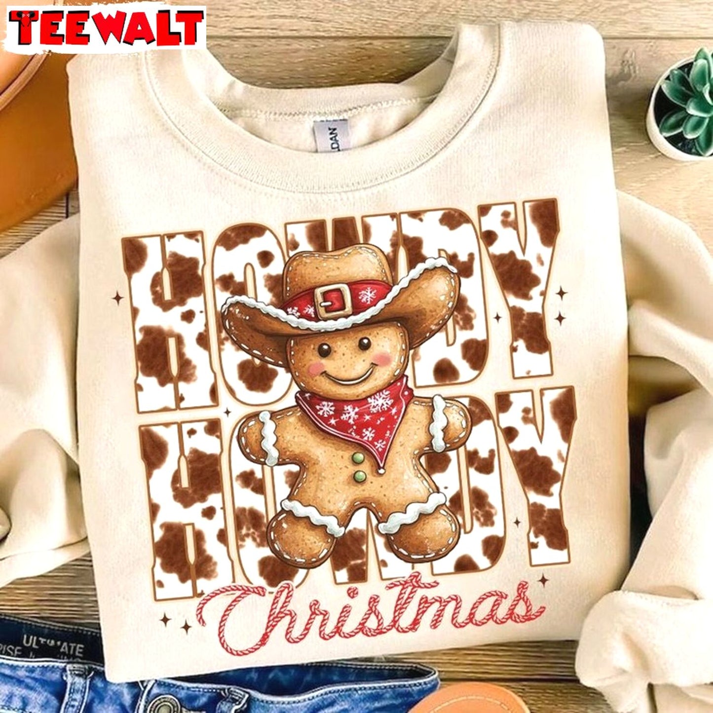 Howdy Christmas Shirt Gingerbread Man TShirt, For Family