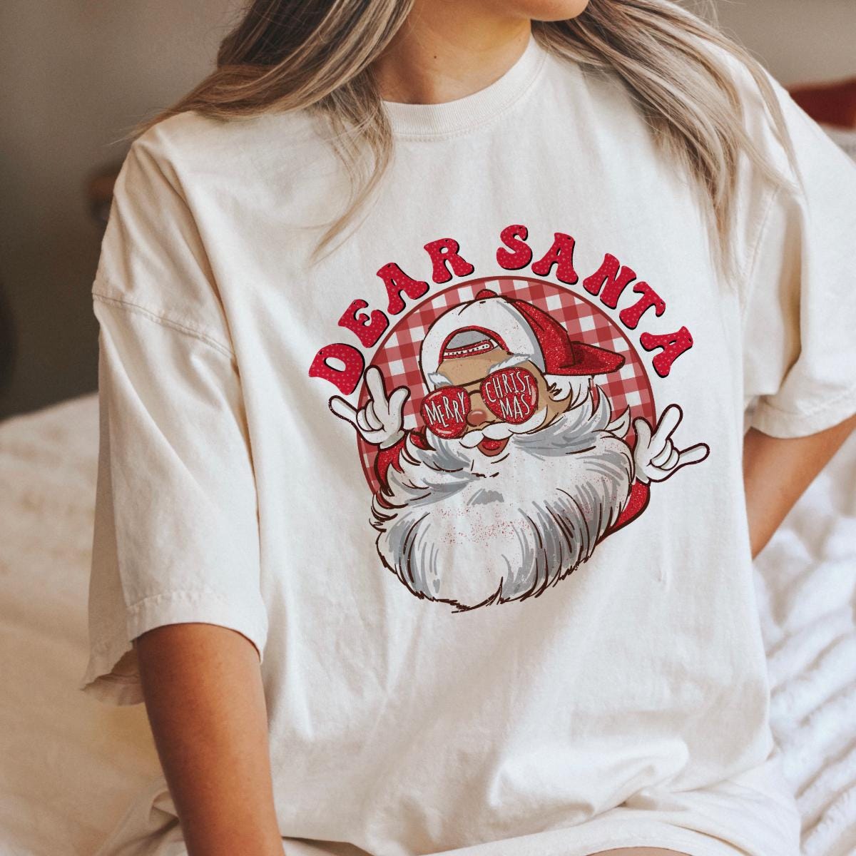 Dear Santa Retro Cool Punk Claus Shirt