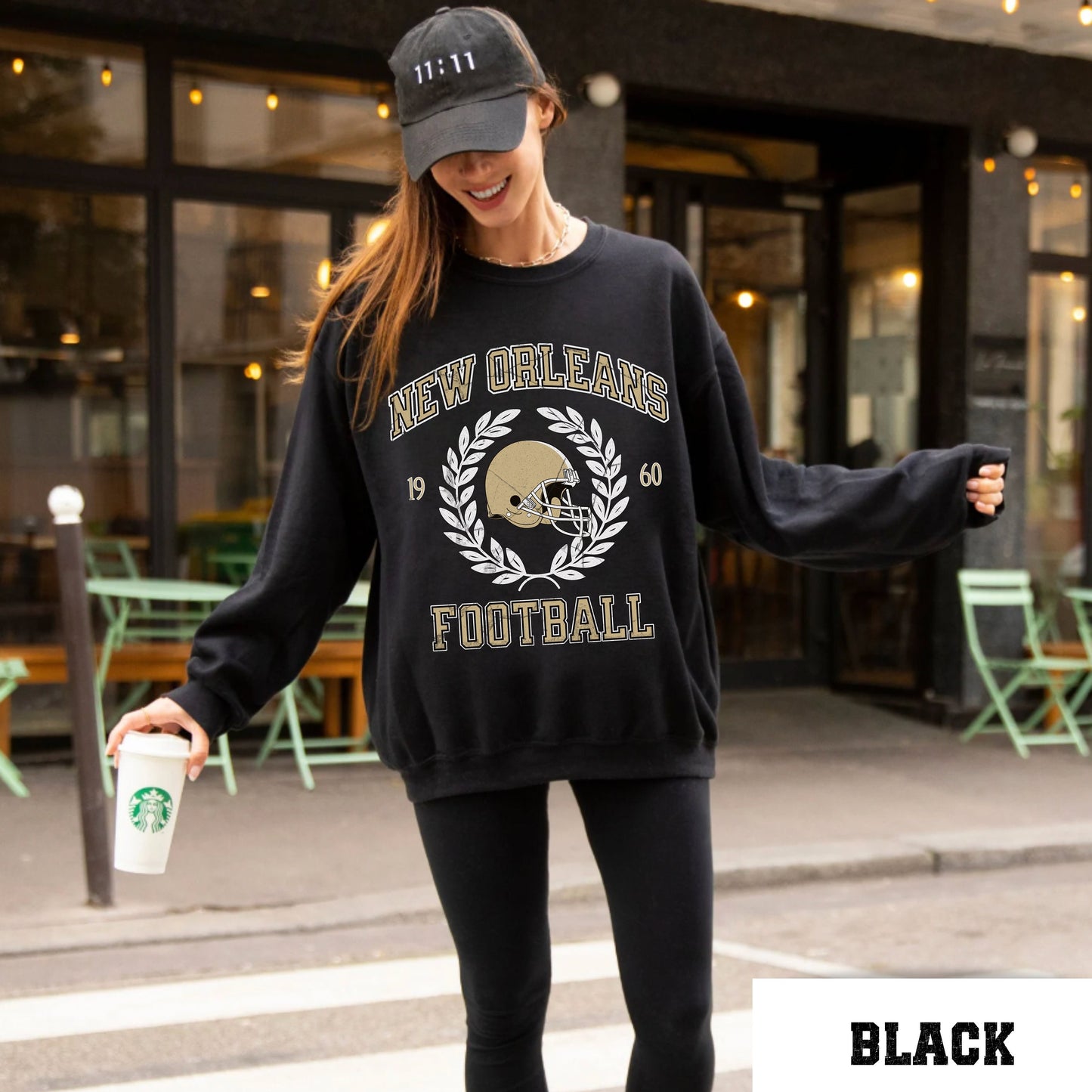 New Orleans Football Sweatshirt Vintage Crewneck Saint Hoodie T-Shirt