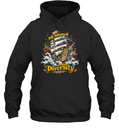 All Aboard The Good Ship Diversity Retro T-Shirt