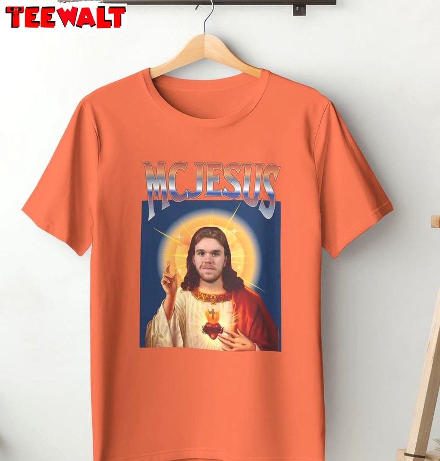 Creative McJesus Comfort Shirt, Oilers Mcdavid Short Sleeve Crewneck