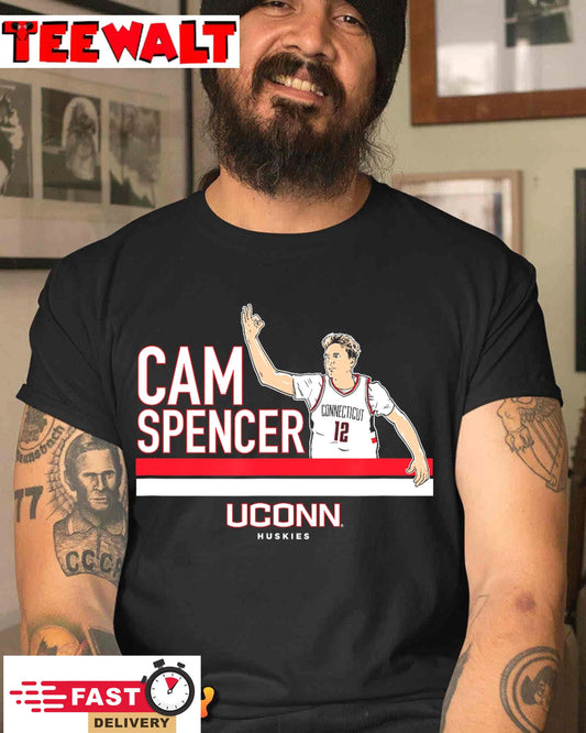 UConn Basketball Cam Spencer Signature Pose - Licensed NIL T-Shirt