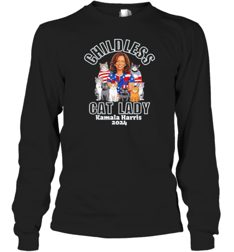 Cats Election 2024 Childless Cat Lady For Kamala Harris T-Shirt