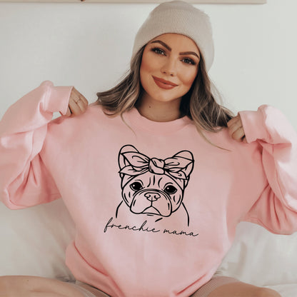 Frenchie Mama Sweatshirt, Bulldog Mom Shirt For Dog Lovers And Mamas