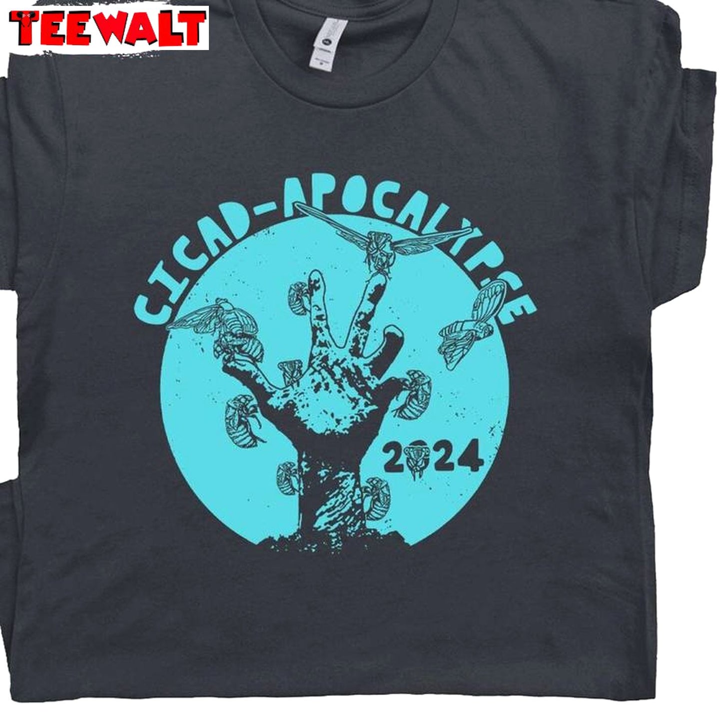 Cicada Apocalypse Shirt , 2024 Funny Cicada Evil Dead Crewneck Sweatshirt Sweater