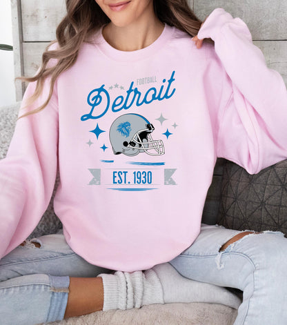 Vintage Detroit Lions Sweatshirt - Retro Fan Crewneck Shirt