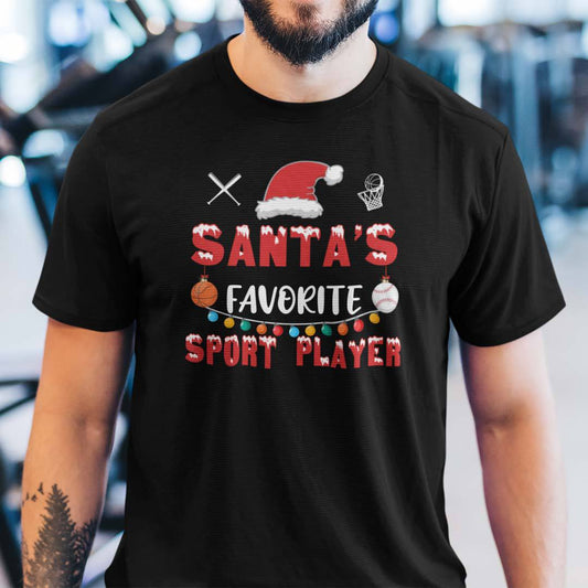 Christmas Sport Shirt Santa's Favorite Sport Player