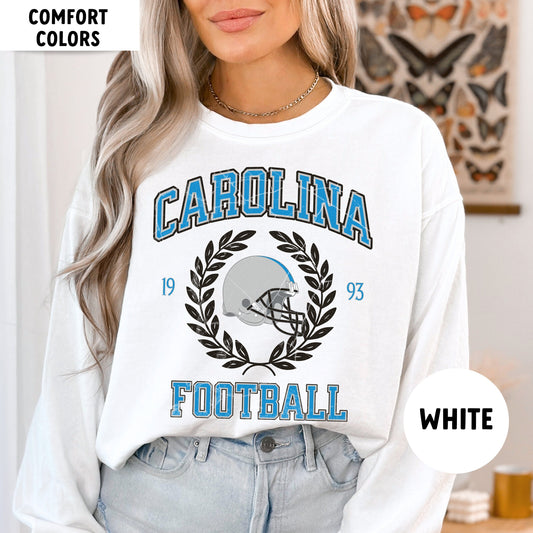 Retro Carolina Panther Football Sweatshirt - Vintage Football Gift