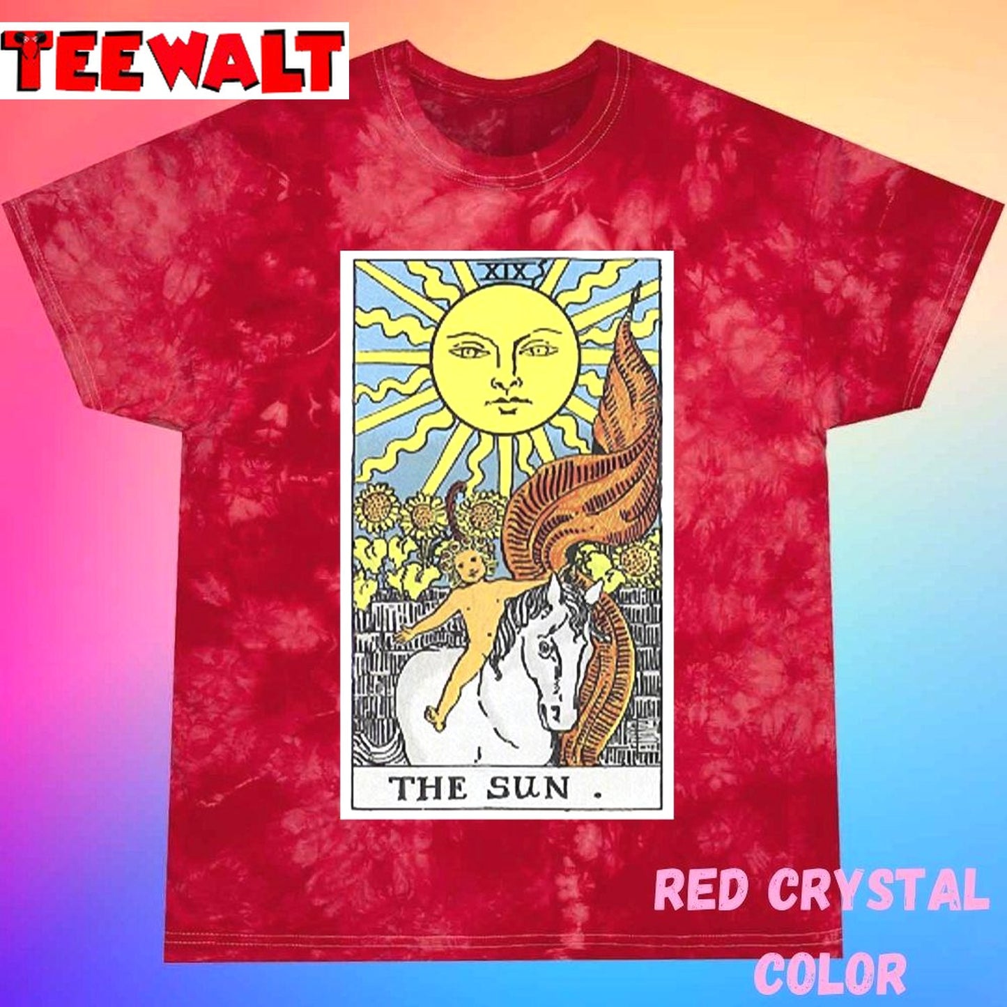 The Sun Tarot Unisex Tie Dye Tee