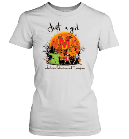 Just A Girl Who Love Halloween And LSU Tigers Football T-Shirt