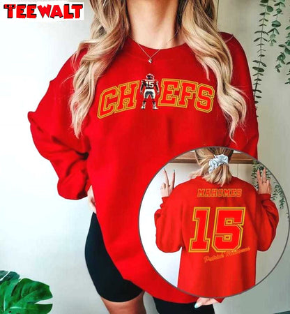 Kansas City Football Crewneck Sweatshirt, Vintage Style Patrick Mahomes Shirt, For Family