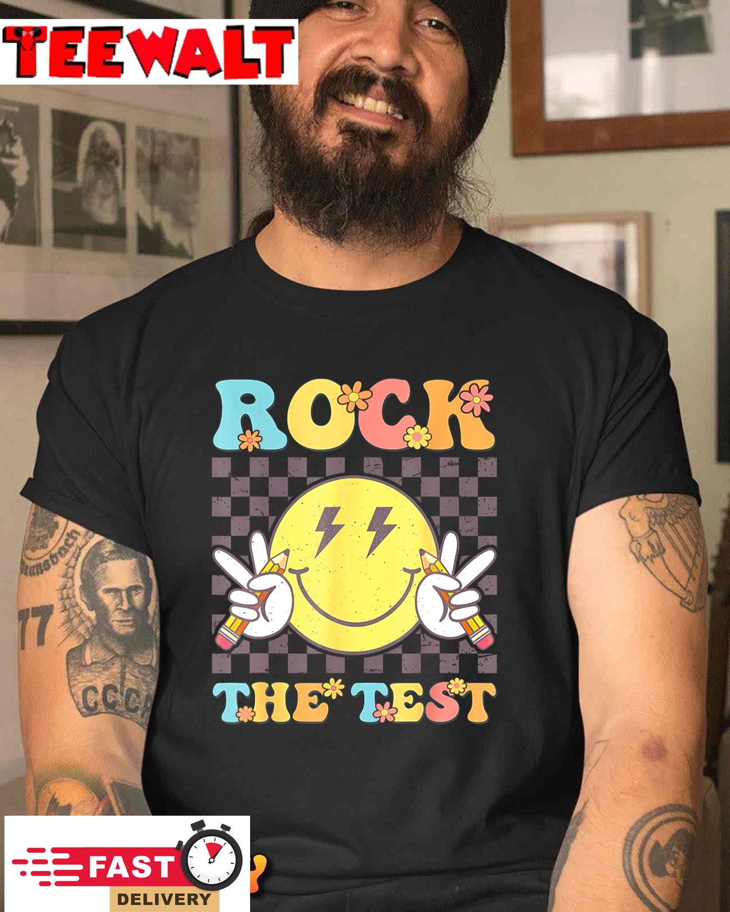 Testing Day Teacher Student Motivational Shirt Rock The Test T-Shirt