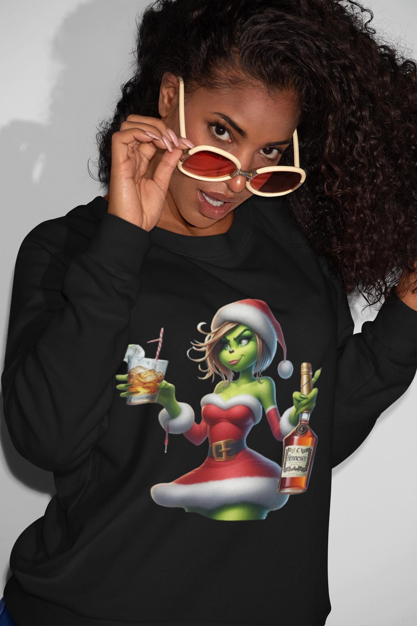 Bougie Grinch Girl Funny Festive Holiday Ugly Christmas