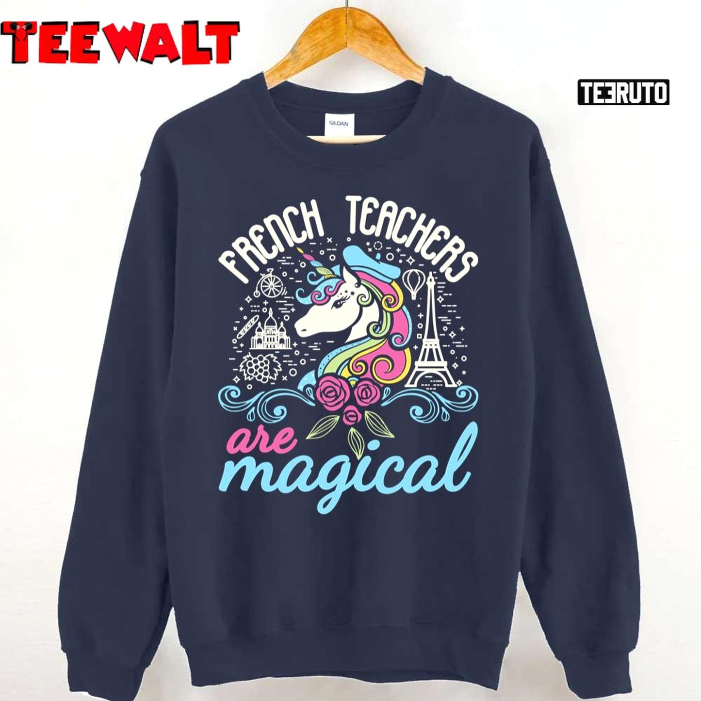 French Teachers Are Magical Cute Teacher Unicorn Unisex T-Shirt