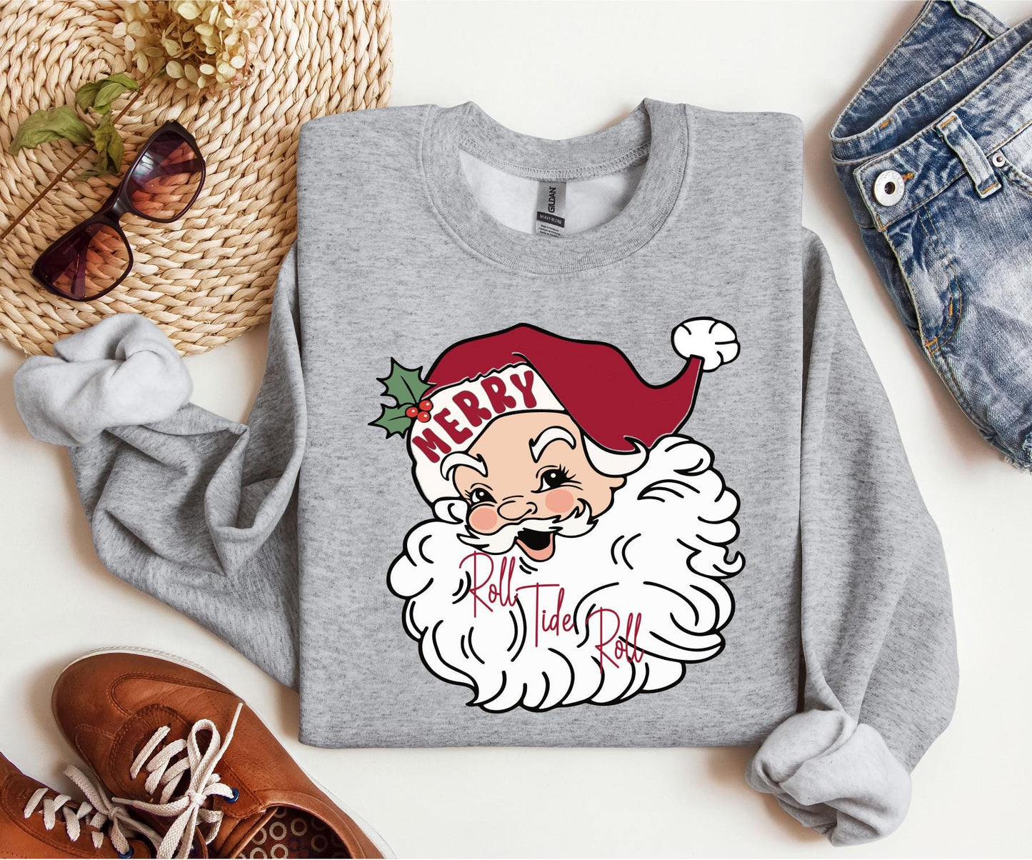 Merry Christmas Santa Alabama Crimson Roll Tide Roll Apparel