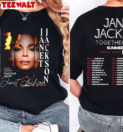 Janet Jackson 2024 Tour Short Sleeve , Trendy Janet Jackson Tour