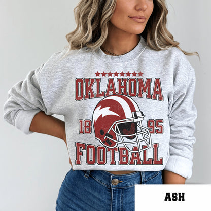 Oklahoma Football Crewneck Sweatshirt - Vintage University Shirt