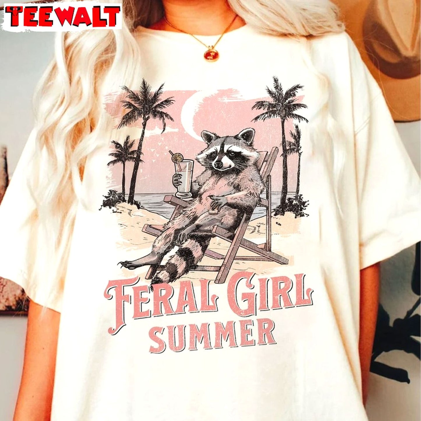 Awesome Summer Girl Sweatshirt , Creative Feral Girl Summer