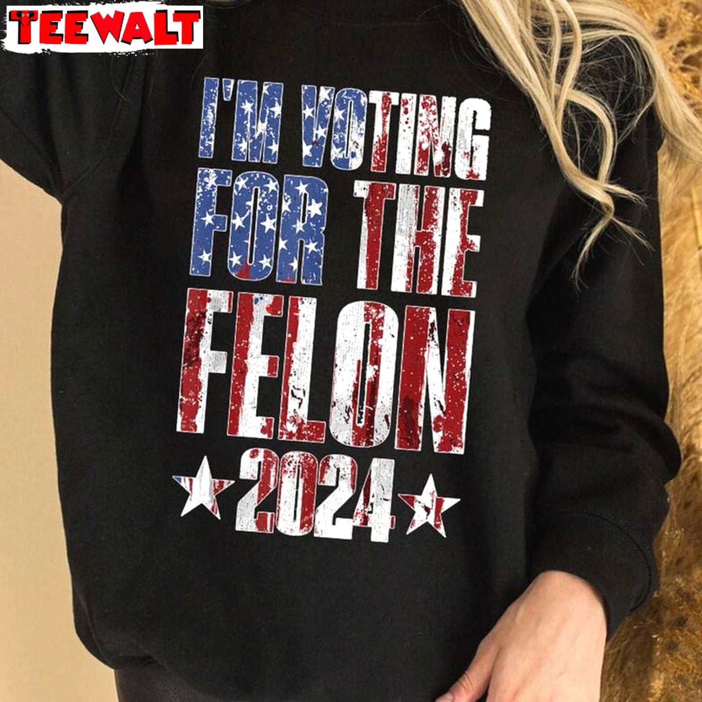 American 2024 Unisex Hoodie, Trendy I'm Voting For The Felon