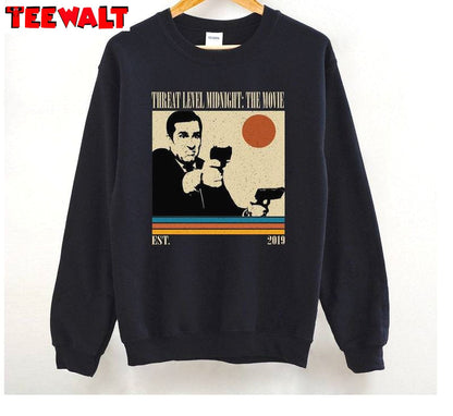 New Rare Threat Level Midnight Shirt, Michael Must Have Crewneck Long Sleeve