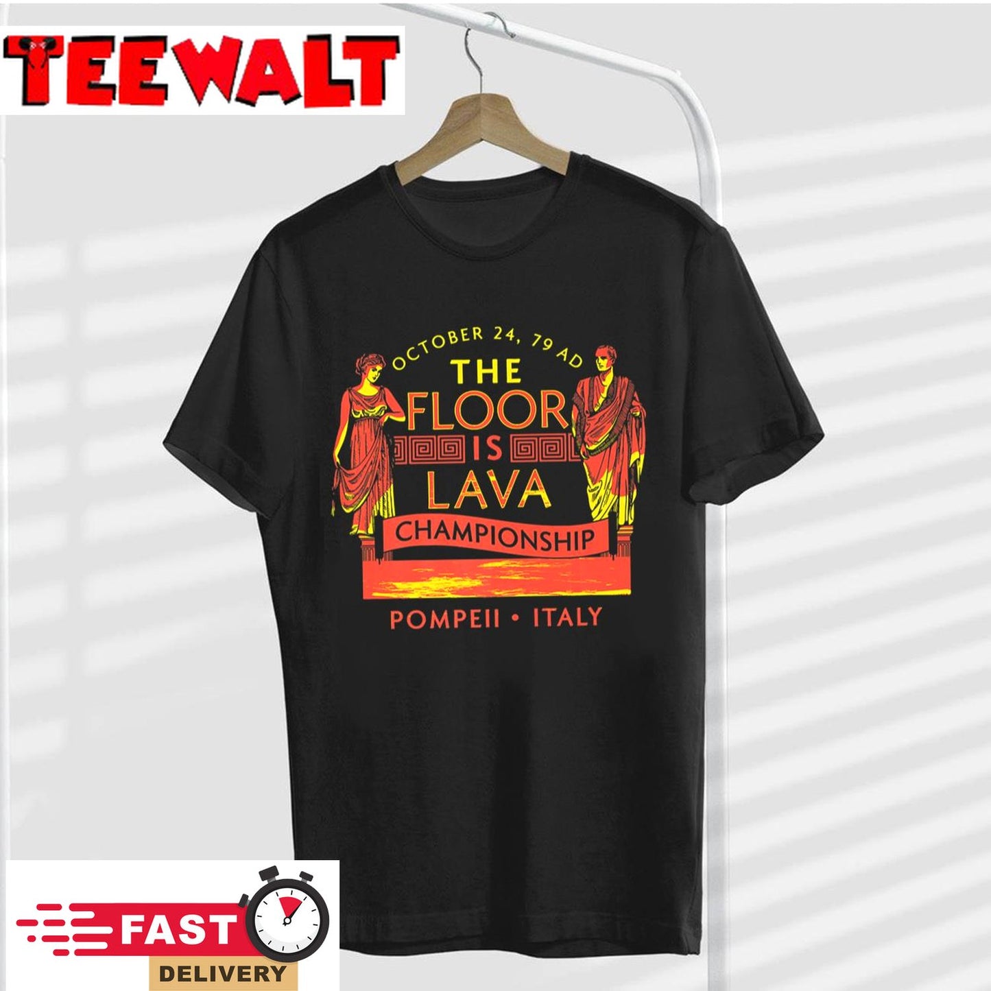 Pompeii Floor Is Lava Championship Natural Disaster Italy Premium T-Shirt