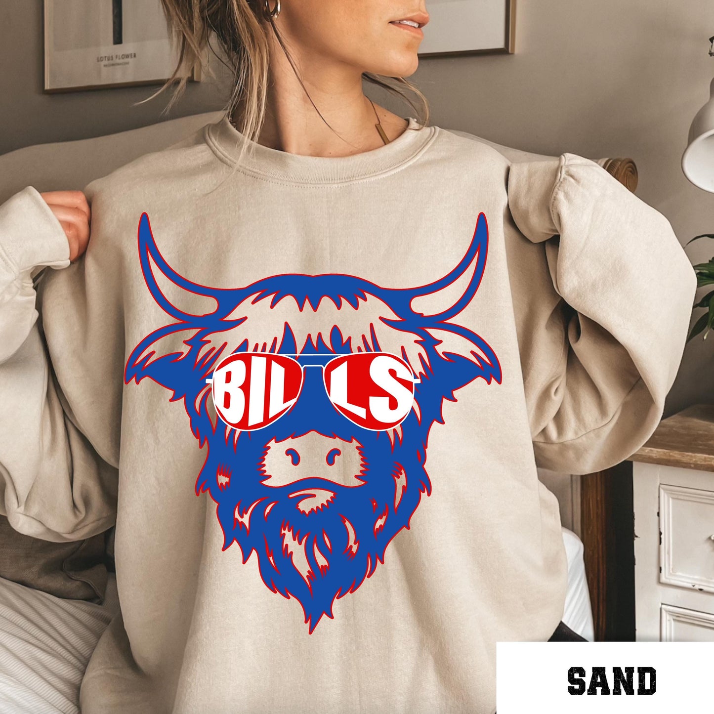 Buffalo Football Sweatshirt Vintage Style Josh Allen Crewneck Sweater