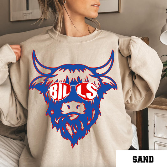 Buffalo Football Sweatshirt Vintage Style Josh Allen Crewneck Sweater