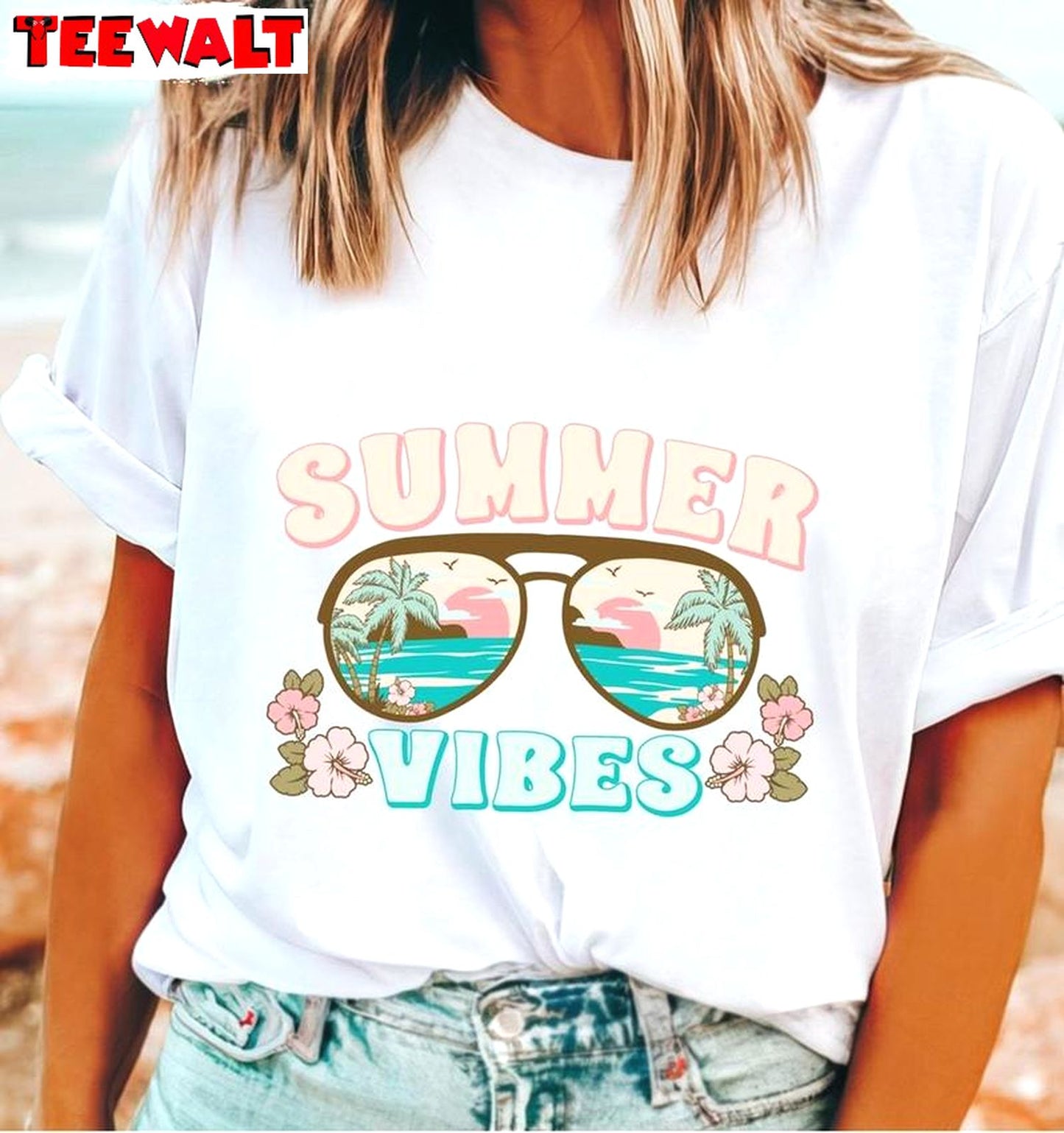 New Rare Summer Vibes Shirt, Summer Mom Inspirational Sweat