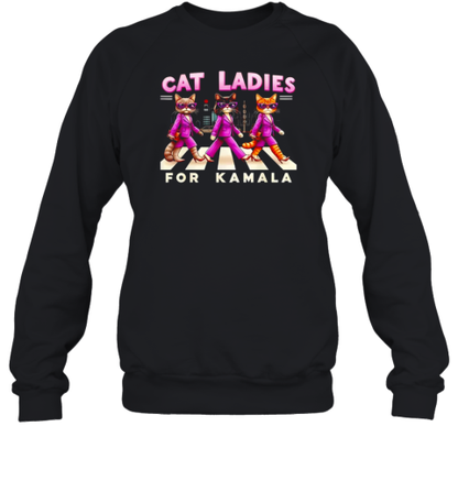 Cat Ladies For Kamala Abbey Road T-Shirt