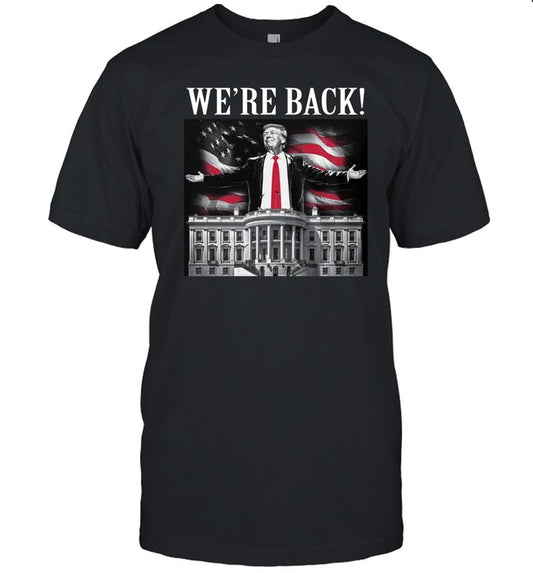 Adam Calhoun Wearing Donald Trump We're Back Shirt