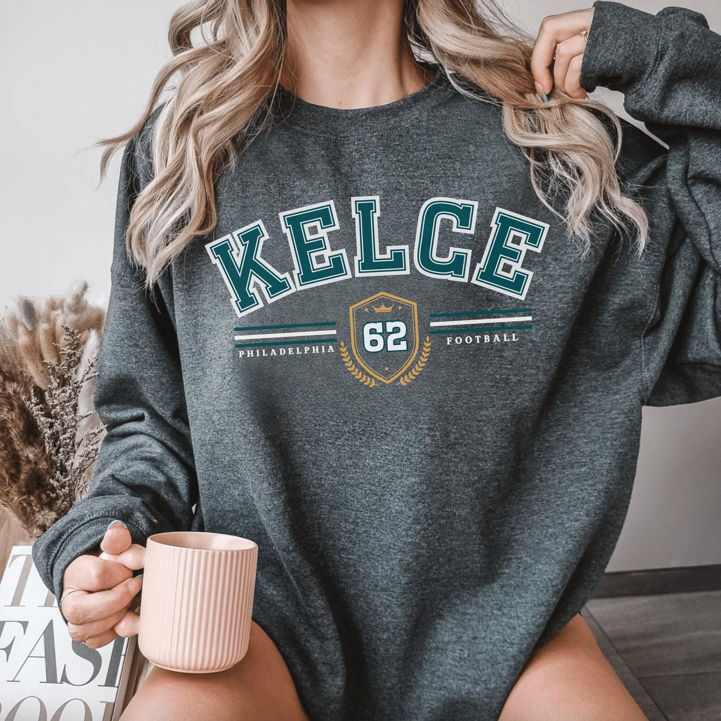 Jason Kelce Vintage Philadelphia Football Sweatshirt, Classic Crewneck