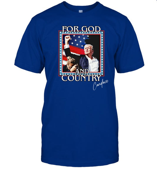 Candace Owens For God And Country Tee Shirt