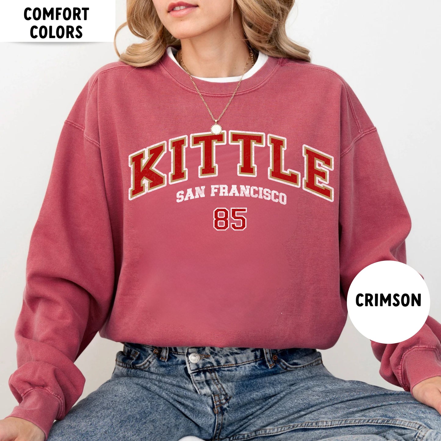 George Kittle Football Sweatshirt - San Francisco Crewneck T-Shirt Hoodie