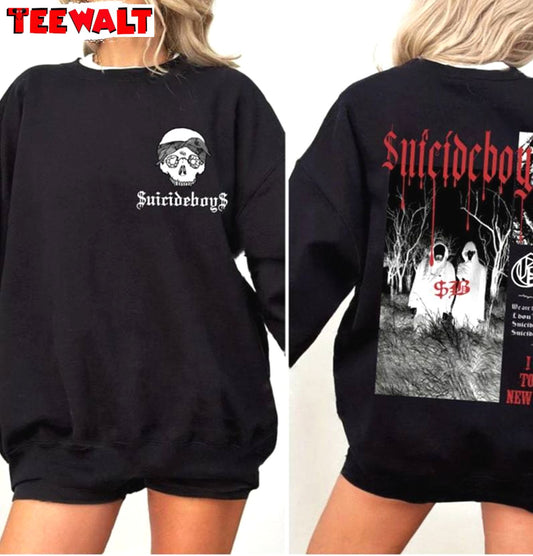 New Rare Suicideboys Shirt, Cool Design I Want To Die In New Orleans Crewneck Long Sleeve