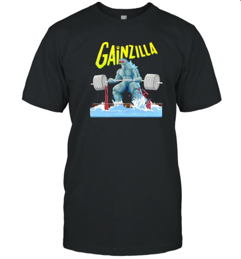 Gainzilla Godzilla Weightlifting Gym T-Shirt