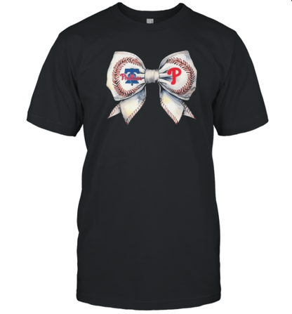 Philadelphia Phillies Bow In Love Baseball Girl 2024 T-Shirt