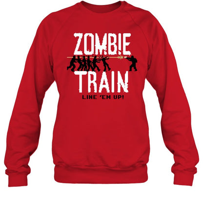 Zombie Train Line 'Em Up Hoodie